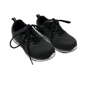 LARNMERN Safety Shoes Sneakers Steel Toe Anti Smash Lace Up Black Women’s Sz 5.5